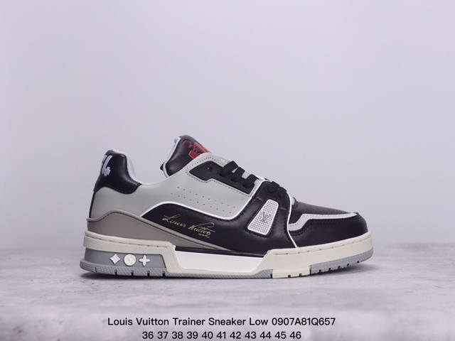 全新lv 钻石路易威登louis Vuitton Trainer Sneaker Low休闲运动文化百搭板鞋 ！ xm0907Q657