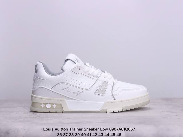 全新lv 钻石路易威登louis Vuitton Trainer Sneaker Low休闲运动文化百搭板鞋 ！ xm0907Q657