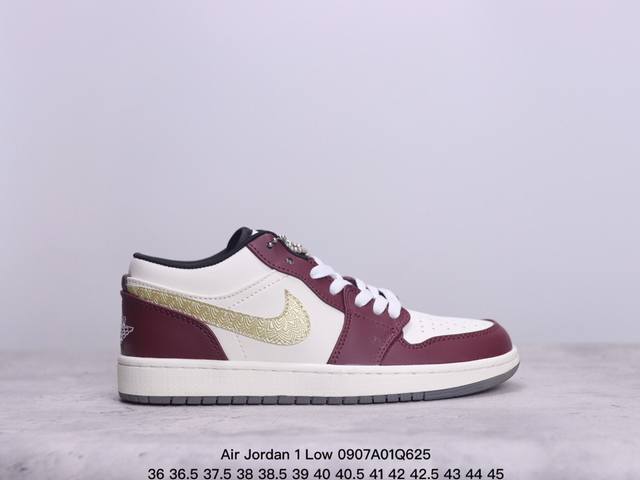 Air Jordan 1 Low 乔丹1代低帮板鞋 龙年限定 牛皮材质 真标带半码 Size:36-45码 xm0907Q625