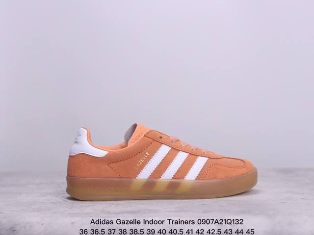 Adidas Gazelle Indoor Trainers 羊羚内系训列帮低复古百搭休运闲动德训风板鞋“皮麂草莓熊桃黑粉” 号货：Ji2585 码尺：35 3