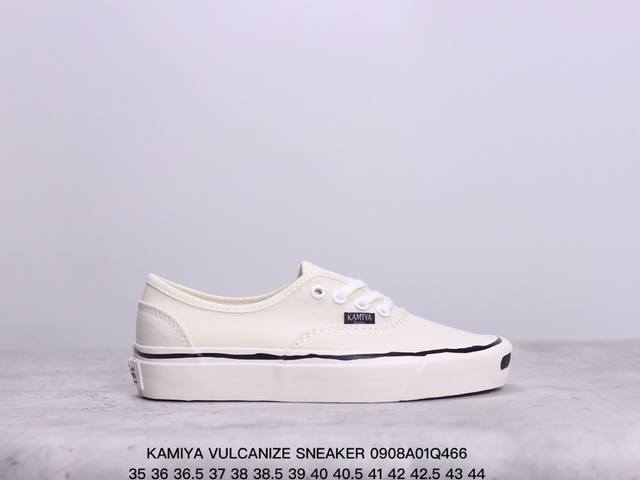 余文乐同款日潮爆款kamiya 帆布鞋 三原康裕溶解鞋高端支线kamiya kamiya Vulcanize Sneaker 23Aw 手绘字母开口笑低帮帆布鞋