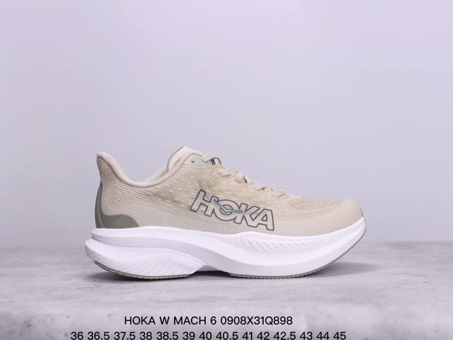 公司级小红书推荐hoka W Mach 6全新配色 这个品牌来自于新西兰的毛利语，Hoka表示大地，One One表示飞越，连起来就是飞越地平线，One One