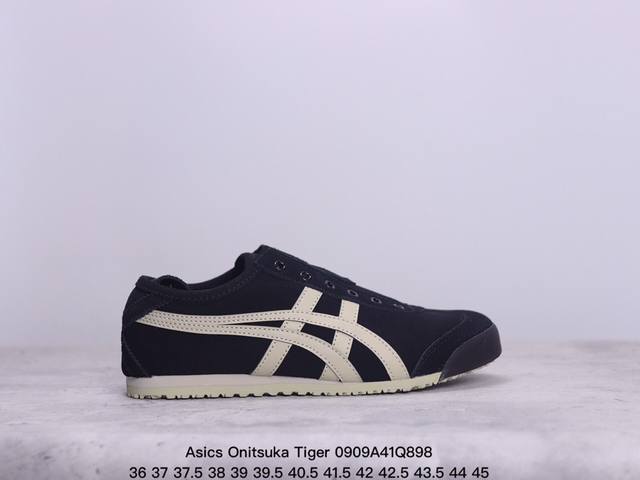 公司级onitsuka Tiger鬼冢虎 Mexico 66 Slip-On 一脚蹬低帮夏季透气运动休闲鞋 货号:1183B782-001 尺码:36 37 3