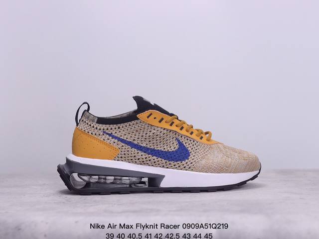 耐克 Nike Airmaxflyknitracer大气垫 透气编织 缓震舒适 男士跑步鞋 秋季新款运动休闲鞋 新品推荐｜新派混合体，脚感再升级，上脚嘎嘎帅-N