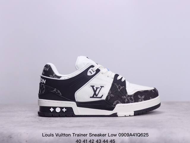 公司级全新lv路易威登louis Vuitton Trainer Sneaker Low休闲运动文化百搭板鞋 尺码:40-45 xm0909Q625