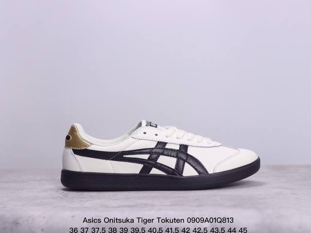 公司级亚瑟士 Onitsuka Tiger Tokuten 复古低帮休闲跑鞋 实拍首发 鞋跟 鞋舌处印有鬼塚虎特有的品牌logo标志 提升品牌的认知度 柔软内里