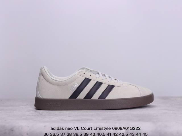 Adidas Neo Vl Court Lifestyle皮革防滑减震耐磨 低帮 板鞋 xm0909Q222