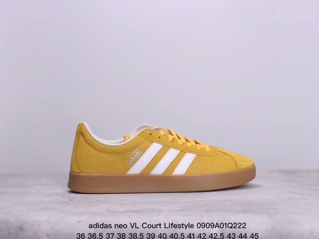 Adidas Neo Vl Court Lifestyle皮革防滑减震耐磨 低帮 板鞋 xm0909Q222