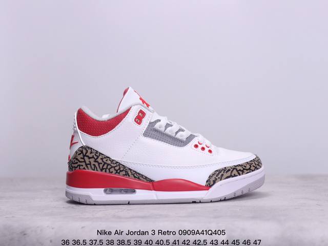 公司级nike Air Jordan 3 Retro皮革 潮流 防滑耐磨包裏性 中帮 复古篮球鞋 缜密拉帮及中底钢印细节 全新底模 货号:Ck9246-102 - 点击图像关闭