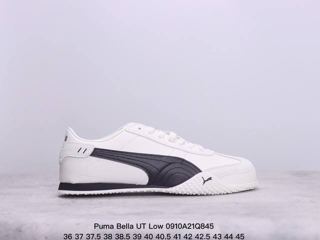 牌彪马puma Bella Ut Low 贝拉ut系列低帮薄底德训复古风经典百搭休闲慢跑鞋男女鞋半码制#采用硬质荔枝纹牛剖革组合翻毛皮饰片鞋面材质#内嵌加厚of - 点击图像关闭