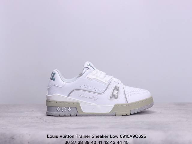 全新lv路易威登louis Vuitton Trainer Sneaker Low休闲运动文化百搭板鞋 尺码:36-45 xm0910Q625