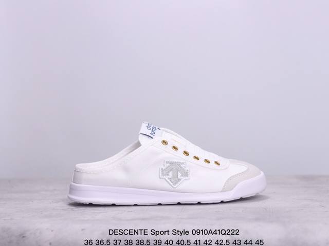 迪桑特descente Sport Style系列chron Tempo Mule 帆布 一脚蹬运动透气低帮生活休闲鞋 xm0910Q222