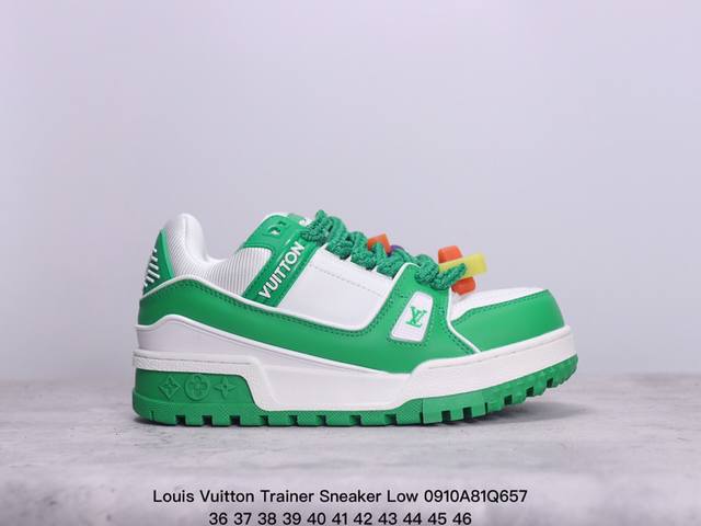 全新lv 小胖丁 路易威登louis Vuitton Trainer Sneaker Low休闲运动文化百搭板鞋 ！ xm0910Q657