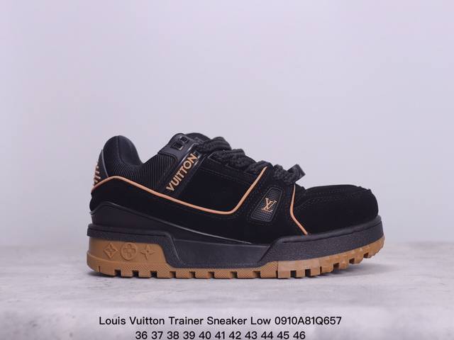 全新lv 小胖丁 路易威登louis Vuitton Trainer Sneaker Low休闲运动文化百搭板鞋 ！ xm0910Q657