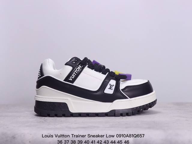 全新lv 小胖丁 路易威登louis Vuitton Trainer Sneaker Low休闲运动文化百搭板鞋 ！ xm0910Q657