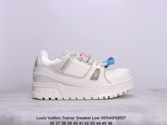 全新lv 小胖丁 路易威登louis Vuitton Trainer Sneaker Low休闲运动文化百搭板鞋 ！ xm0910Q657