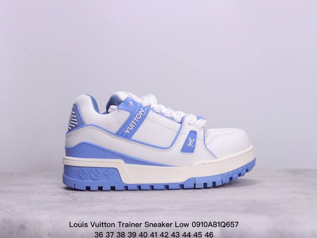 全新lv 小胖丁 路易威登louis Vuitton Trainer Sneaker Low休闲运动文化百搭板鞋 ！ xm0910Q657