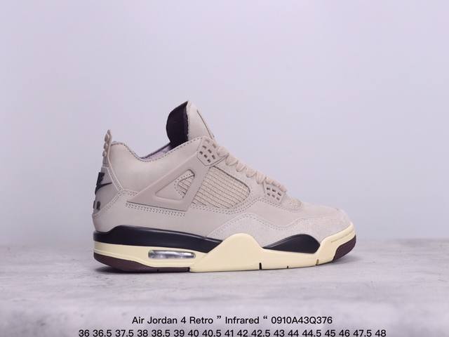 公司级aj4 Air Jordan 4 Retro ” Infrared “ Aj4乔4 男子文化篮球鞋 大厂出品 主力合作工厂 全新模具开发 纯正4代正确鞋型