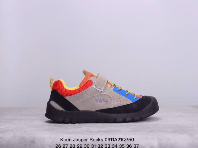 童鞋 美国人气户外品牌-科恩keen Jasper Rocks Sp贾斯珀都市系列复古低帮系带 儿童运动鞋 魔术贴 户外风露营徒步登山运动训练鞋 。原楦型开发纸