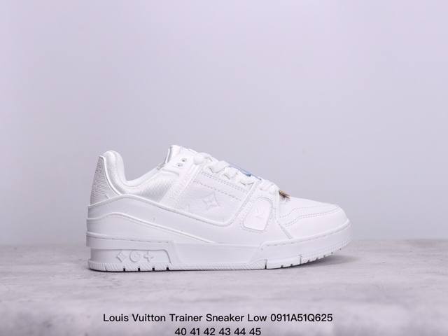 公司级全新lv路易威登louis Vuitton Trainer Sneaker Low休闲运动文化百搭板鞋 尺码:40-45 xm0911Q625