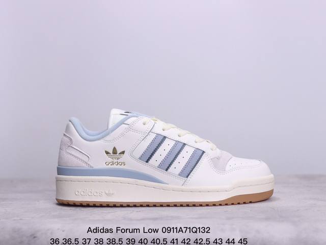 公司级 Adidas 阿迪达斯 三叶草 Forum Low 男女运动鞋 摩登演绎篮球风的经典鞋。英文的“Forum”，是进行表达的场所，在这里，可以释放自己的热