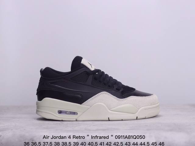 公司级aj4 Air Jordan 4 Retro ” Infrared “ Aj4乔4 男子文化篮球鞋 大厂出品 主力合作工厂 全新模具开发 纯正4代正确鞋型