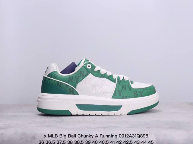 公司级korea韩国ss19限定发售ny美国榄球洋基队限定 X Mlb Big Ball Chunky A Running厚底老爹厚底休闲运动慢跑鞋 货号:3A - 点击图像关闭