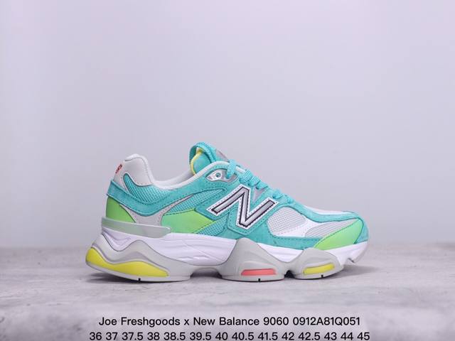 Joe Freshgoods X New Balance 公司级版本nb9060 复古休闲运动慢跑鞋 鞋款灵感源自设计师本人对夏日的怀日回忆。鞋面大身由空间双格