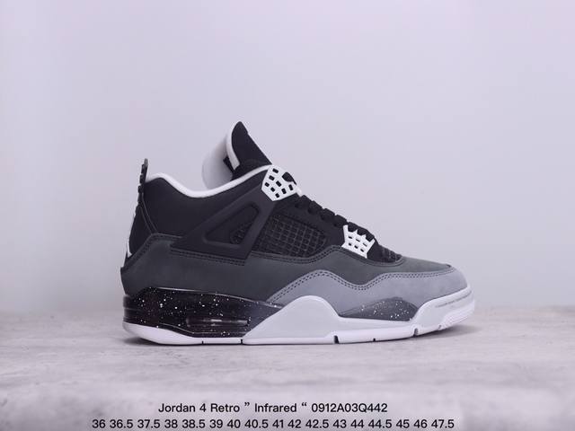 公司级aj4 Air Jordan 4 Retro ” Infrared “ Aj4乔4 男子文化篮球鞋 大厂出品 主力合作工厂 全新模具开发 纯正4代正确鞋型