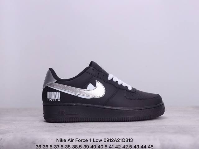 公司级耐克nike Air Force 1 Low 空军一号低帮百搭休闲运动板鞋。柔软、弹性十足的缓震性能和出色的中底设计，横跨复古与现代的外型结合，造就出风靡