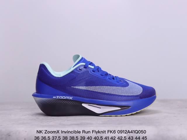 耐克 Nk Zoomx Invincible Run Flyknit Fk6 轻量飞织低帮休闲运动慢跑鞋 此鞋专为短跑运动员而生 是为 5 至 10 公里距离的