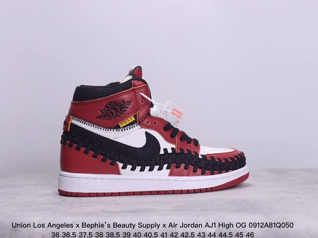 公司级union Los Angeles X Bephie’S Beauty Supply X Air Jordan Aj1 High Og”Woven“ 三方