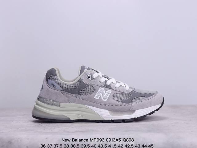 新百伦 New Balance Mr993系列复古老爹风 男女休闲鞋情侣百搭慢跑鞋运动男鞋女鞋 采用拼接网眼织物鞋面 后跟搭载外露缓震胶 货号：Mr993Bk