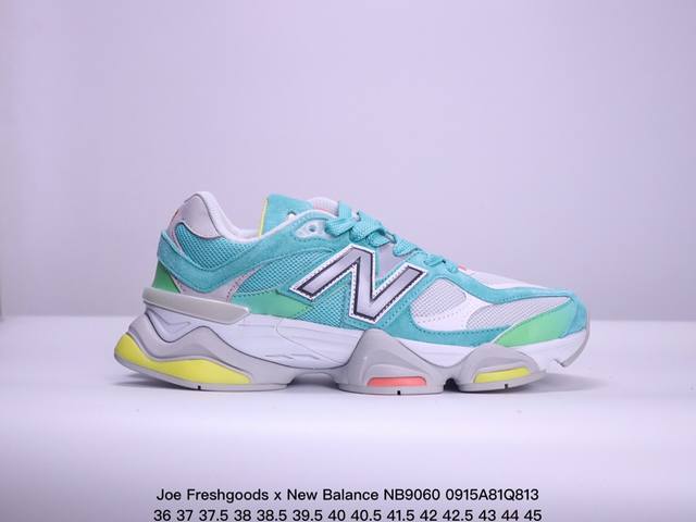 公司级joe Freshgoods X New Balance nb9060 联名款 复古休闲运动慢跑鞋 鞋款灵感源自设计师本人对夏日的怀日回忆。鞋面大身由空间