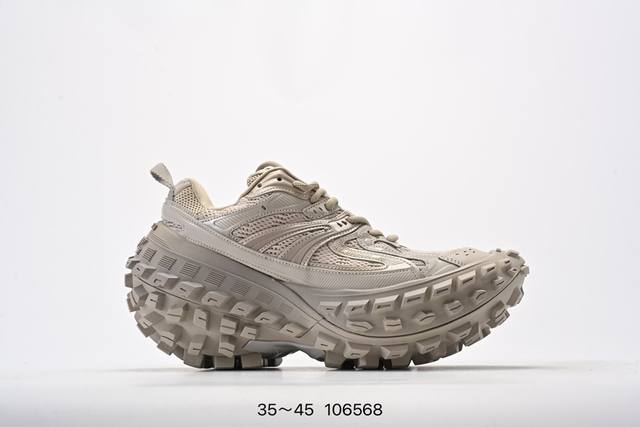 巴黎世家 Balenciaga 轮胎 Balenciaga Defender Rubber Latform Sneakers卫士系列低帮坦克履带轮胎型越野户外增