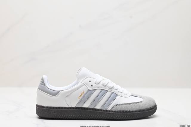 真标阿迪达斯三叶草adidas Originals Samba Og 桑巴舞系列绅士德训足球风百搭低帮休闲运动板鞋 货号:Jh6479 尺码:36 36.5 3