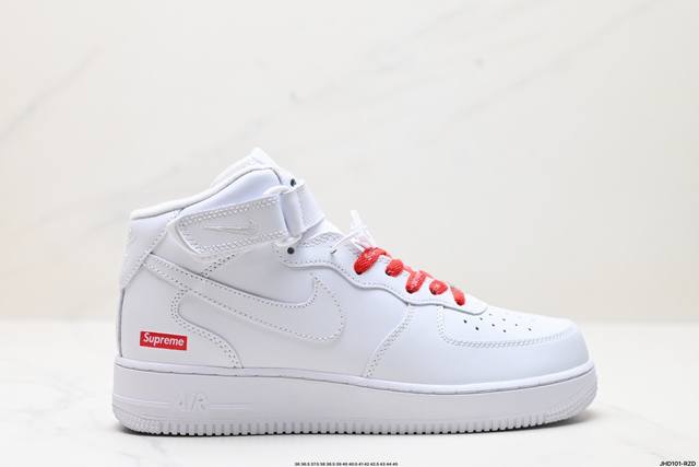 公司级nike Air Force 1 Mid 07 原楦头原纸板 打造纯正中帮空军版型 专注外贸渠道 全掌内置蜂窝气垫 原盒配件 原厂中底钢印、拉帮完美 官方