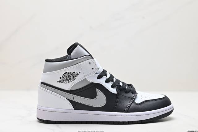 真标nike Air Jordan 1 Retro Mid Aj1乔丹一代中帮经典复古文化休闲运动篮球鞋 货号:554724 058 尺码:36 36.5 37