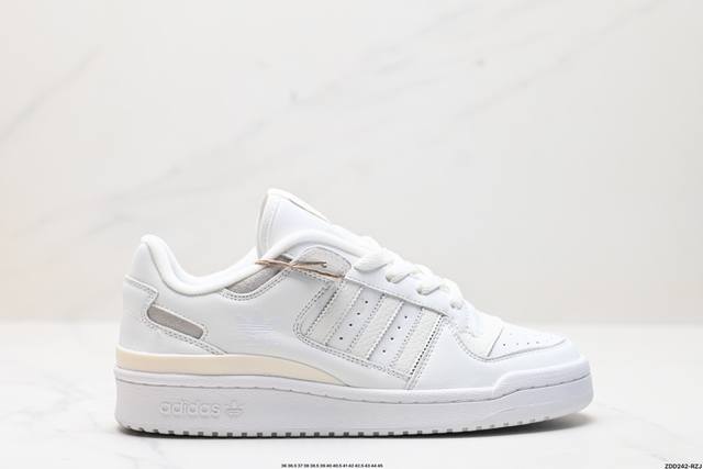 公司级阿迪达斯 Adidas Forum Low Cl 低帮百搭潮流休闲运动板鞋 以复古篮球鞋的外形为基础，采用皮革拼接，简约百搭，更加贴合舒适。中底内侧网格造