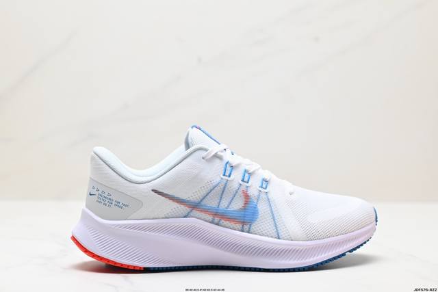 公司级nike Quest 4极速4代 网面透气 时尚休闲跑步鞋 简约高科技设计采用多层材料，为双足带来凉爽感受和稳固体验时尚鞋面搭配中足包覆设计，提供稳固贴合