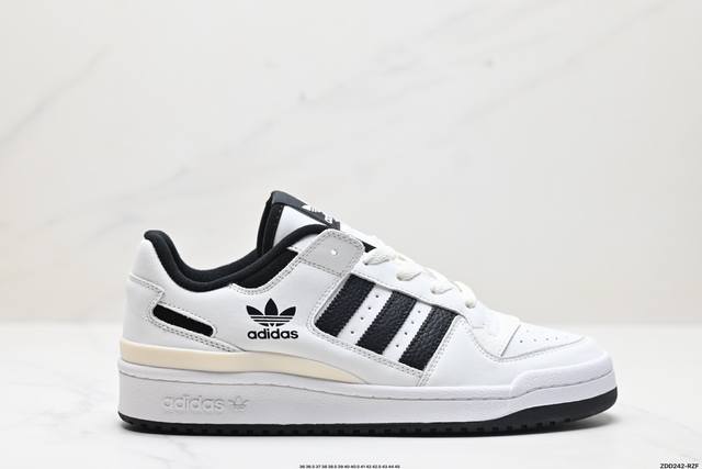 公司级阿迪达斯 Adidas Forum Low Cl低帮百搭潮流休闲运动板鞋 以复古篮球鞋的外形为基础 采用皮革拼接简约百搭 更加贴合舒适 中底内侧网格造型起