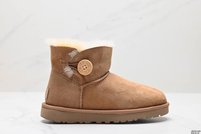 公司级ugg Bailey Button Ii Boot 羊皮 保暖防滑 加绒 短中筒雪地靴 尺码:35-40 Id:Jsd233-Rzr