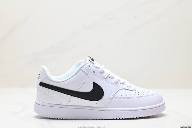 真标nike Court Vision Lo 低帮百搭 透气休闲运动板鞋 兼顾舒适脚感和出众风范 演绎匠心之作 结构性的支撑贴合感结合复古篮球设计 货号:Fj5