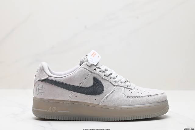 真标卫冕冠军联名款空军低帮air Force1 Low X Reigning Champ灰黑麂皮打造后跟3M反光设计 货号:Aa1117-118 尺码:36 3