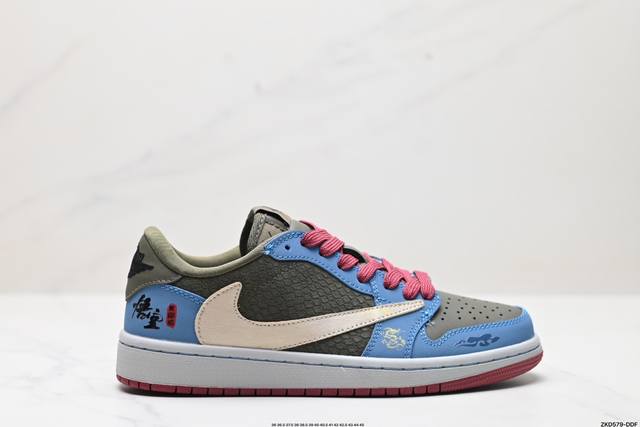 公司级aj1倒勾travis Scott X Air Jordan 1 ” Reverse Mocha “ Aj1乔1 Ts 闪电 联名倒钩 低帮文化篮球鞋 完 - 点击图像关闭