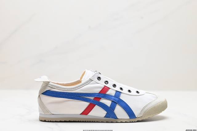 公司级onitsuka Tiger鬼冢虎 Mexico 66 Slip-On 一脚蹬低帮夏季透气运动休闲鞋 货号:1183A360-121 尺码:36 37 3