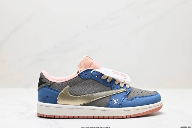 公司级aj1倒勾travis Scott X Air Jordan 1 ” Reverse Mocha “ Aj1乔1 Ts 闪电 联名倒钩 低帮文化篮球鞋 完