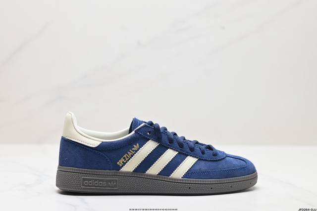 公司级adidas Handball Spezial 官方正确版本 阿迪达斯经典款 复古休闲板鞋 全鞋采用反毛皮制作 牛筋耐磨大底 承载青春情怀的板鞋 经典三条