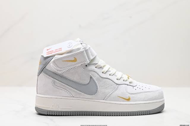 公司级nike Air Force 1 Mid 07 原楦头原纸板 打造纯正中帮空军版型 专注外贸渠道 全掌内置蜂窝气垫 原盒配件 原厂中底钢印、拉帮完美 官方