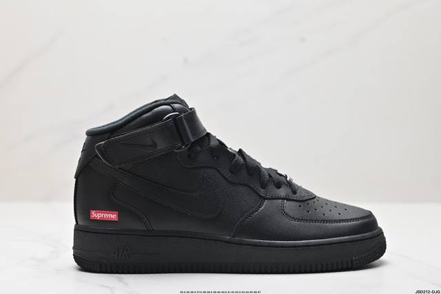 公司级耐克nike Air Force 1 Low 空军一号中帮百搭休闲运动板鞋。柔软、弹性十足的缓震性能和出色的中底设计，横跨复古与现代的外型结合，造就出风靡 - 点击图像关闭